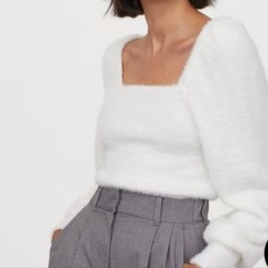 H&M square puff sleeve Sweater